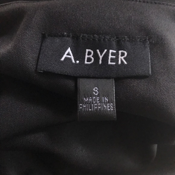 A. Byer Black & Gold Glitter Polkadot Skater Dress - Picture 7 of 8